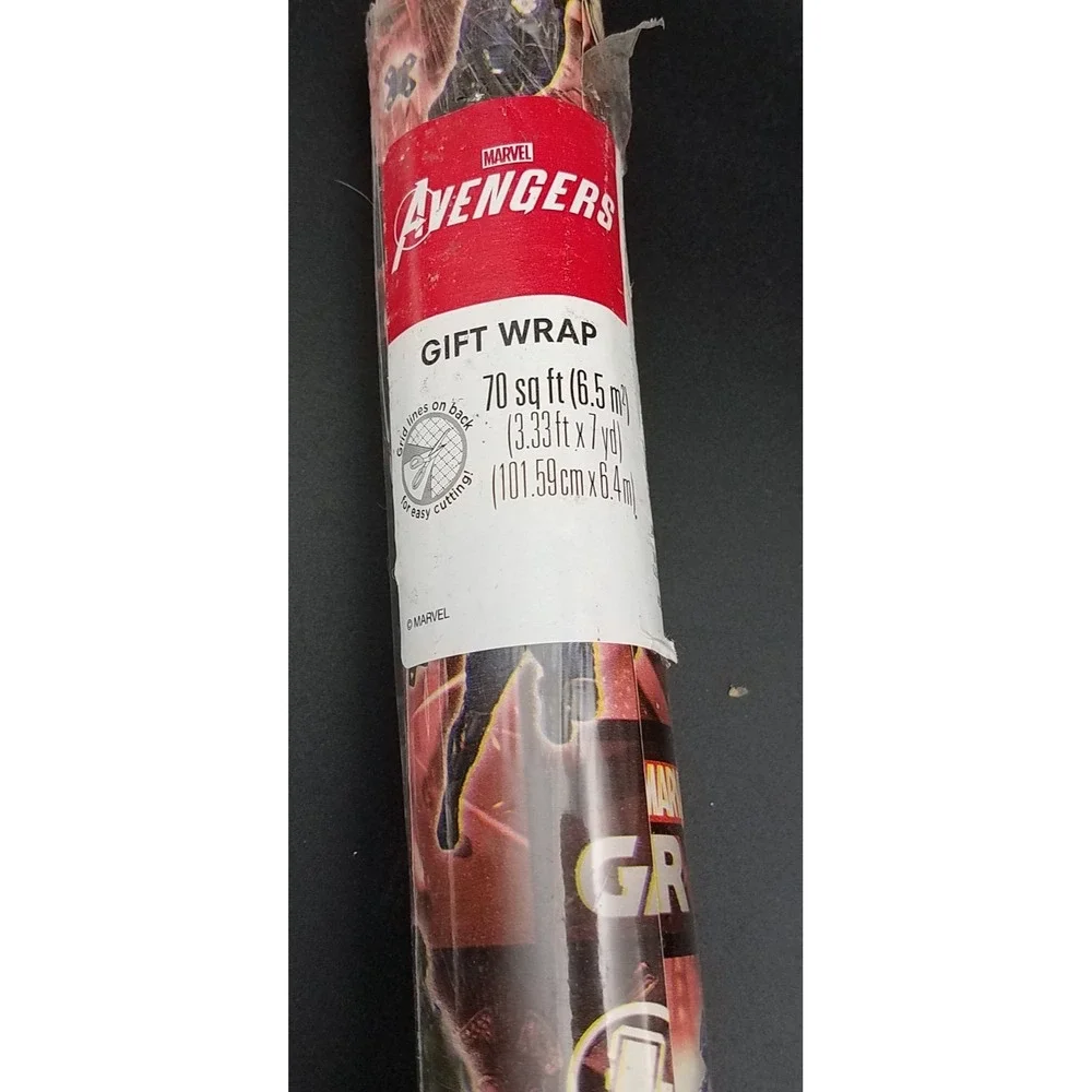 Vintage‎ Marvel Avengers Gift Wrap USA Sealed 70sqft